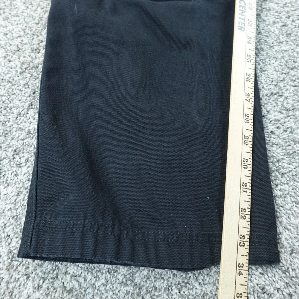 Duluth Pants Mens 48X34 Black Heavy Canvas Cargo Utility Double Knee Work Hiking
